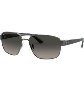 Sonnenbrille Ray-Ban RB3663 Glänzend Gunmetall / Verlauf Grau Seitenansicht - Ansicht 3