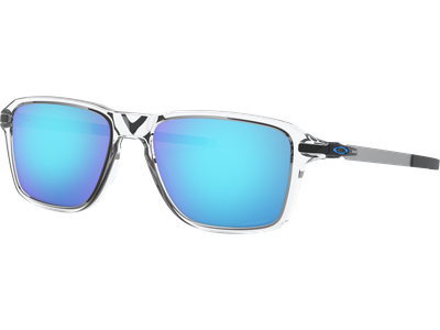 Sportbrille Oakley Wheel House Polished Clear Prizm Sapphire Seitenansicht