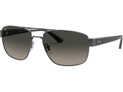 Sonnenbrille Ray-Ban RB3663 Glänzend Gunmetall / Verlauf Grau Seitenansicht