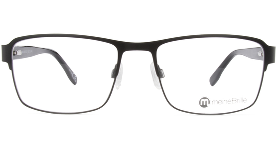 meineBrille 04-96010-01, Schwarz Matt front - Ansicht 2