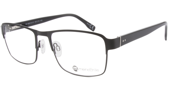 meineBrille 04-96010-01, Schwarz Matt links - Ansicht 3