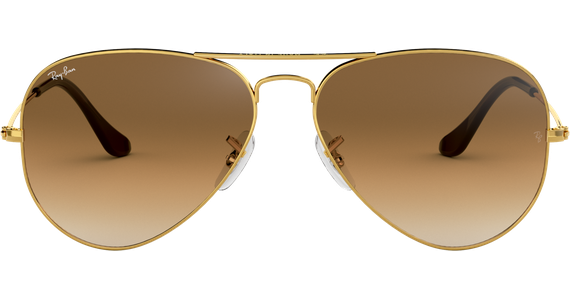 Sonnenbrille Ray-Ban RB3025 Aviator Gradient Glänzend Gold / Verlauf Hellbraun - Ansicht 2