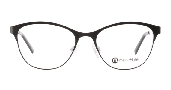 meineBrille 04-87010-01, Schwarz/Weiß Matt