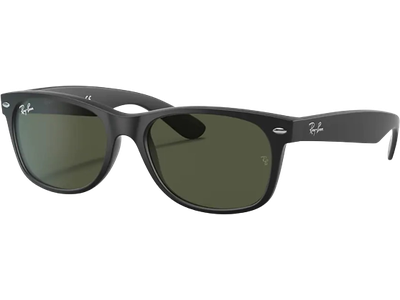 Sonnenbrille Ray-Ban RB2132 Matt Schwarz / Grün Seitenansicht