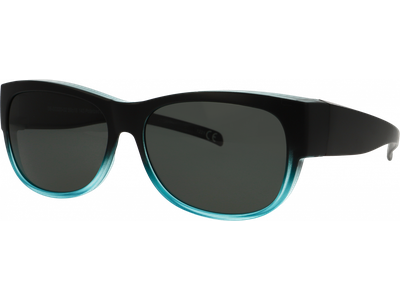 SunRay Sonnenbrille Unisex SunRay 06-00320-02 Überbrille, Schwarz/Türkis matt Ansicht 2