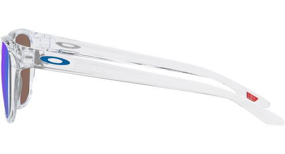 Sonnenbrille Oakley Manorburn Polished Clear / Prizm Sapphire Seitenansicht - Ansicht 4