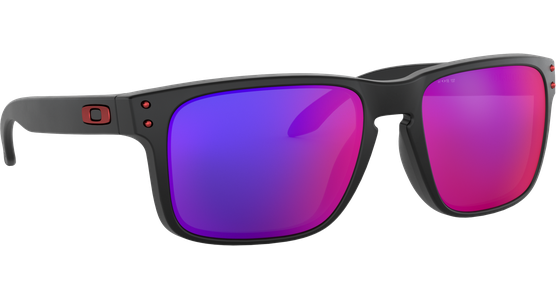Sportbrille Oakley Holbrook Matte Black / Positive Red Iridium Seitenansicht - Ansicht 5