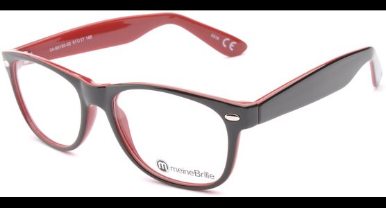 meineBrille 04-69150-02, Schwarz/Rot links - Ansicht 5