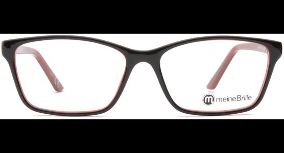 meineBrille 04-69190-01, Schwarz/Rot front - Ansicht 2