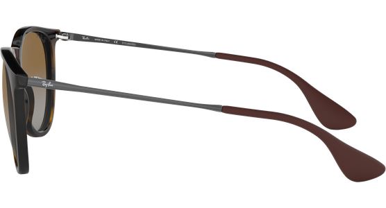 Sonnenbrille Ray-Ban RB4171 Erika Classic Glänzend Hellhavanna / Verlauf Braun Seitenansicht - Ansicht 4
