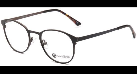 meineBrille 04-79000-02, Schwarz/Nougat Matt links - Ansicht 3