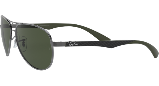 Ray-Ban RB8313 Carbonfaser Glänzend Gunmetall / Grün Polarisiert 004/N5 61 - Ansicht 6