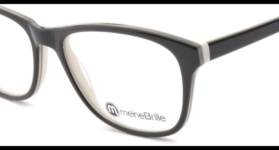 meineBrille 04-69040-02, Schwarz/Creme nah - Ansicht 3