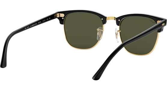 Ray-Ban RB3016 Clubmaster Classic Glänzend Schwarz / Grün W0365 51 - Ansicht 12