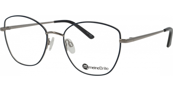 meineBrille 04-40110-03, Dunkelblau/Silber glänzend - Ansicht 2