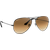 Sonnenbrille Ray-Ban RB3025 Aviator Gradient Glänzend Gunmetall / Verlauf Hellbraun Seitenansicht