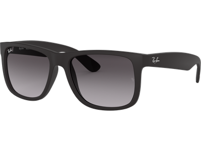 Sonnenbrille Ray-Ban Justin Classic Matt schwarz / Verlauf grau Seitenansicht