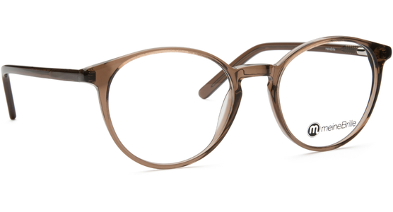 meineBrille 04-12070-01, Braun transparent glänzend Schräg rechts - Ansicht 5