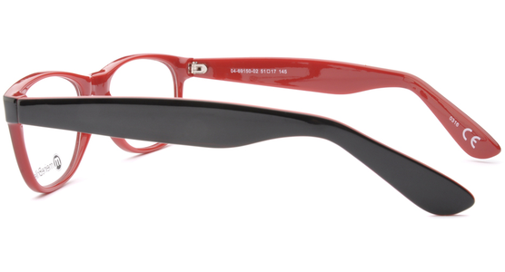 meineBrille 04-69150-02, Schwarz/Rot seite - Ansicht 4