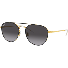 Sonnenbrille Ray-Ban RB3589 Glänzend Schwarz / Verlauf Grau Seitenansicht
