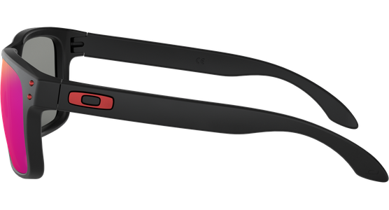 Sportbrille Oakley Holbrook Matte Black / Positive Red Iridium Seitenansicht - Ansicht 4