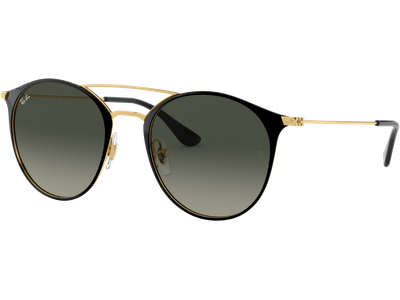 Sonnenbrille Ray-Ban RB3546 Glänzend Schwarz / Verlauf Grau Seitenansicht