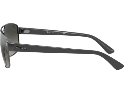 Sonnenbrille Ray-Ban RB3663 Glänzend Gunmetall / Verlauf Grau Seitenansicht