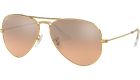 Ray-Ban RB3025 Aviator Gradient Glänzend Gold / Silber-Pink Verspiegelt 001/3E 58