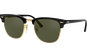 Ray-Ban RB3016 Clubmaster Classic Glänzend Schwarz / Grün W0365 51