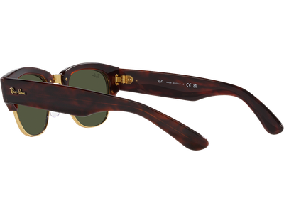 Ray-Ban Sonnenbrille Unisex Ray-Ban Mega Clubmaster RB0316S Glänzendes Schildpatt auf Gold/Grün 990/31 Ansicht 4