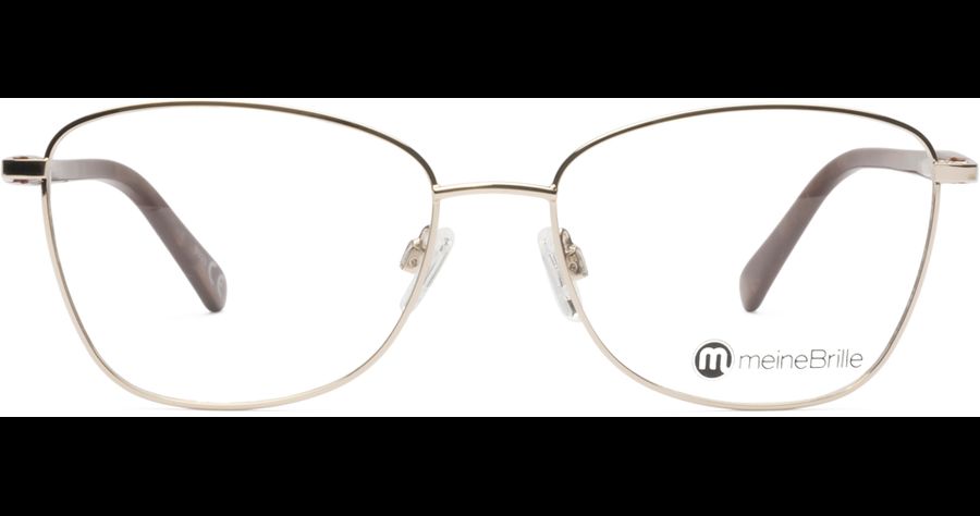 meineBrille 04-06030-02, Gold/Nougat Front