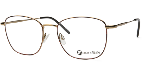 meineBrille 04-12060-02, Gold/ Havanna matt Schräg links - Ansicht 3