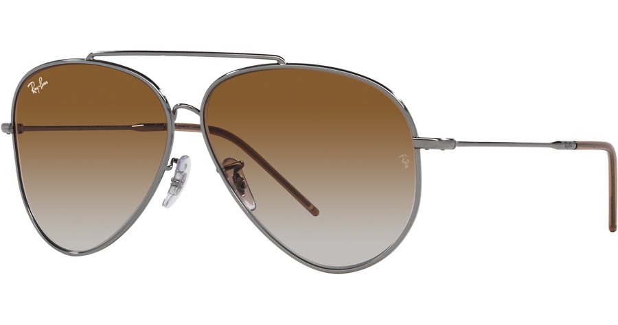 Ray-Ban Sonnenbrille Unisex Ray-Ban Aviator Reverse RBR0101S 004/CB Silber/Braun - MEDIUM Ansicht 1