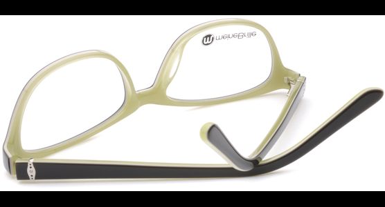 meineBrille 04-69180-01, Schwarz/Hellgrün hinten - Ansicht 7