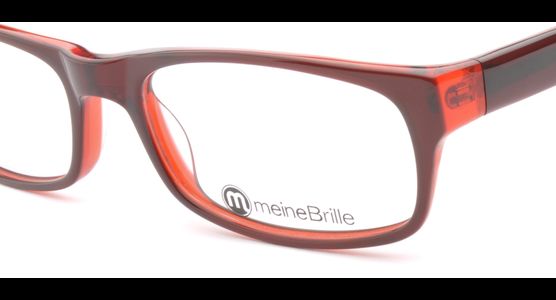 meineBrille 04-69220-01, Braun/Rot nah - Ansicht 3