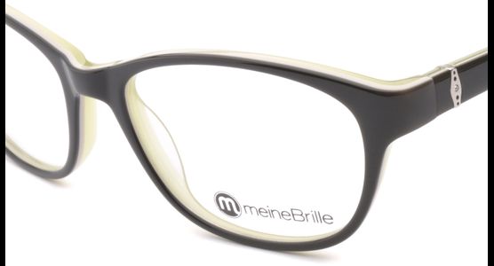 meineBrille 04-69180-01, Schwarz/Hellgrün nah - Ansicht 3