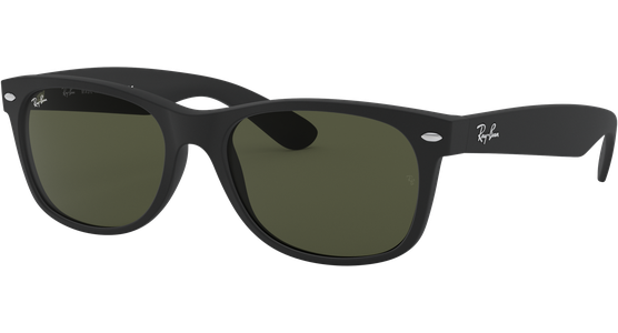 Ray-Ban RB2132 New Wayfarer Classic Matt Schwarz / Grün 622 55 - Ansicht 5