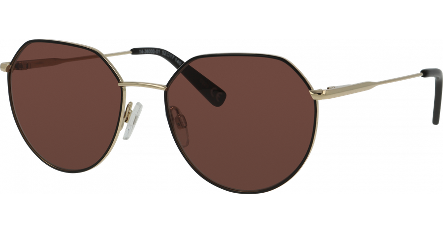 meineBrille Sonnenbrille Unisex meineBrille 14-36000-01 Gold glänzend / Schwarz matt Ansicht 1