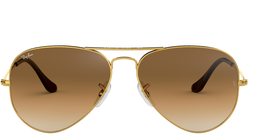 Sonnenbrille Ray-Ban RB3025 Aviator Gradient Glänzend Gold / Verlauf Hellbraun