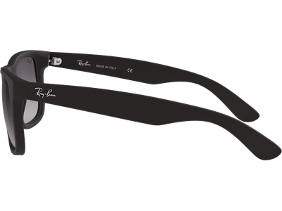 Sonnenbrille Ray-Ban Justin Classic Matt schwarz / Verlauf grau Seitenansicht
