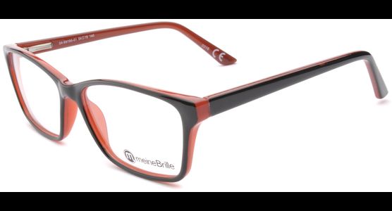 meineBrille 04-69190-01, Schwarz/Rot links - Ansicht 5