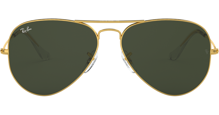 Sonnenbrille Ray-Ban RB3025 Aviator Classic Glänzend Gold / Grün