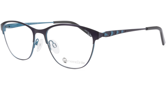 meineBrille 04-96020-02, Dunkel Violett/Türkis Matt links - Ansicht 3