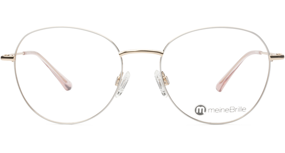 meineBrille 04-12040-02, Weiß/Gold Front - Ansicht 2