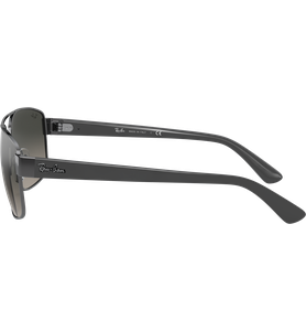 Sonnenbrille Ray-Ban RB3663 Glänzend Gunmetall / Verlauf Grau Seitenansicht - Ansicht 4