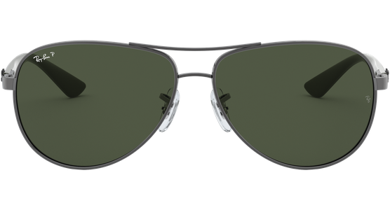 Sonnenbrille Ray-Ban RB8313 Carbonfaser Glänzend Gunmetall / Grün Polarisiert - Ansicht 2