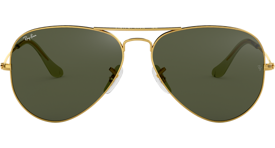 Sonnenbrille Ray-Ban RB3025 Aviator Classic Glänzend Gold / Grün - Ansicht 2