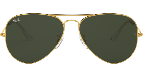 Sonnenbrille Ray-Ban RB3025 Aviator Classic Glänzend Gold / Grün - Ansicht 2
