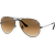 Sonnenbrille Ray-Ban RB3025 Aviator Gradient Glänzend Gunmetall / Verlauf Hellbraun Seitenansicht