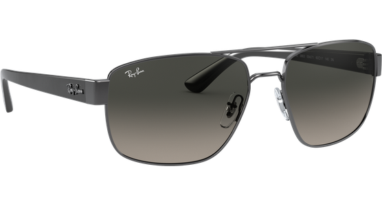 Sonnenbrille Ray-Ban RB3663 Glänzend Gunmetall / Verlauf Grau Seitenansicht - Ansicht 5